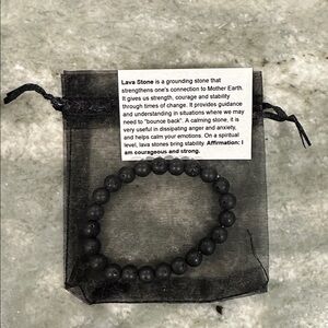 Black Lava Stone Bracelet